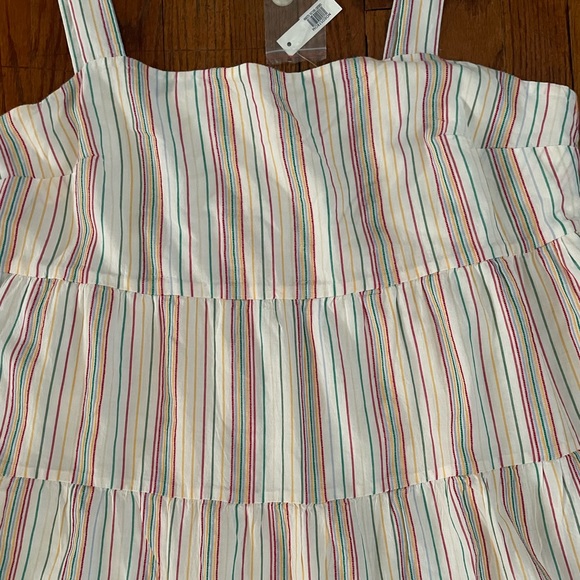 MAKE AN OFFER 💐 Madewell Cotton Striped Midi Dress - Picture 2 of 5
